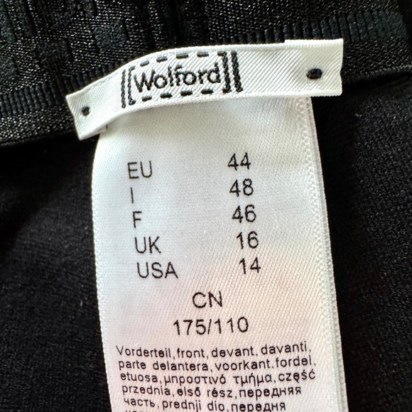 Wolford Jo Mixed Fabric Faux Leather Front Leggings US 14 EU 44 Black Slim - Picture 9 of 15